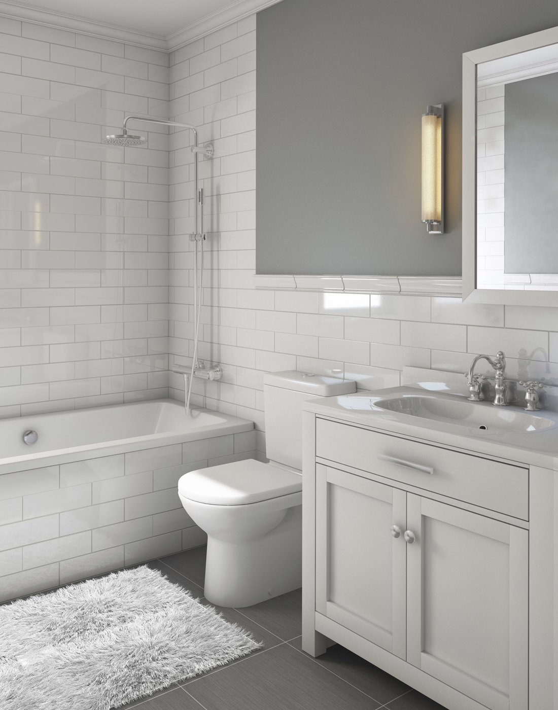 Newely remodeled bathroom